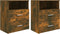 vidaXL - Nachtkastjes - 2 - st - 50x32x60 - cm - gerookt - eikenkleurig