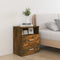 vidaXL - Nachtkastjes - 2 - st - 50x32x60 - cm - gerookt - eikenkleurig