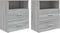 vidaXL - Nachtkastjes - 2 - st - 50x32x60 - cm - grijs - sonoma - eikenkleurig