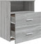 vidaXL - Nachtkastjes - 2 - st - 50x32x60 - cm - grijs - sonoma - eikenkleurig