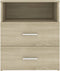 vidaXL - Nachtkastjes - 2 - st - 50x32x60 - cm - sonoma - eikenkleurig