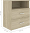 vidaXL - Nachtkastjes - 2 - st - 50x32x60 - cm - sonoma - eikenkleurig