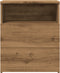 vidaXL - Nachtkastjes - 2 - st - 50x32x60cm - bewerkt - hout - artisanaal - eikenkleur