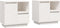 vidaXL - Nachtkastjes - 2 - st - 50x34x50 - cm - massief - grenenhout - wit