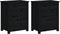 vidaXL - Nachtkastjes - 2 - st - 50x35x61,5 - cm - massief - grenenhout - zwart