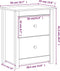 vidaXL - Nachtkastjes - 2 - st - 50x35x61,5 - cm - massief - grenenhout - zwart
