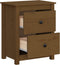 vidaXL - Nachtkastjes - 2 - st - 50x35x61,5 - cm - massief - grenenhout - honingbruin