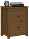 vidaXL - Nachtkastjes - 2 - st - 50x35x61,5 - cm - massief - grenenhout - honingbruin