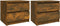 vidaXL - Nachtkastjes - 2 - st - 50x39x43,5 - cm - bewerkt - hout - gerookt - eikenkleur