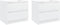 vidaXL - Nachtkastjes - 2 - st - 50x39x43,5 - cm - bewerkt - hout - hoogglans - wit