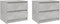 vidaXL - Nachtkastjes - 2 - st - 50x39x43,5 - cm - bewerkt - hout - betongrijs