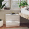 vidaXL - Nachtkastjes - 2 - st - 50x39x43,5 - cm - bewerkt - hout - hoogglans - wit