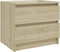 vidaXL - Nachtkastjes - 2 - st - 50x39x43,5 - cm - bewerkt - hout - sonoma - eikenkleur