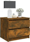 vidaXL - Nachtkastjes - 2 - st - 50x39x43,5 - cm - bewerkt - hout - gerookt - eikenkleur