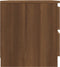 vidaXL - Nachtkastjes - 2 - st - 50x39x43,5 - cm - bewerkt - hout - bruin - eikenkleur