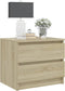 vidaXL - Nachtkastjes - 2 - st - 50x39x43,5 - cm - bewerkt - hout - sonoma - eikenkleur