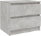 vidaXL - Nachtkastjes - 2 - st - 50x39x43,5 - cm - bewerkt - hout - betongrijs