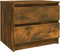 vidaXL - Nachtkastjes - 2 - st - 50x39x43,5 - cm - bewerkt - hout - gerookt - eikenkleur