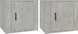 vidaXL - Nachtkastjes - 2 - st - 50x39x47 - cm - betongrijs