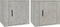 vidaXL - Nachtkastjes - 2 - st - 50x39x47 - cm - betongrijs