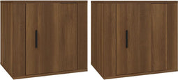 vidaXL - Nachtkastjes - 2 - st - 50x39x47 - cm - bruin - eikenkleur