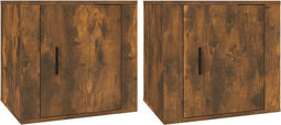 vidaXL - Nachtkastjes - 2 - st - 50x39x47 - cm - gerookt - eikenkleurig