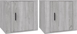 vidaXL - Nachtkastjes - 2 - st - 50x39x47 - cm - grijs - sonoma - eikenkleurig