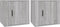 vidaXL - Nachtkastjes - 2 - st - 50x39x47 - cm - grijs - sonoma - eikenkleurig