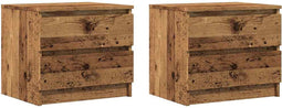 vidaXL - Nachtkastjes - 2 - st - 50x40x43.5 - cm - bewerkt - hout - oud - houtkleurig