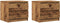 vidaXL - Nachtkastjes - 2 - st - 50x40x43.5 - cm - bewerkt - hout - oud - houtkleurig