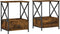 vidaXL - Nachtkastjes - 2 - st - 50x41x65 - cm - bewerkt - hout - gerookt - eikenkleurig