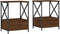 vidaXL - Nachtkastjes - 2 - st - 50x41x65 - cm - bewerkt - hout - bruin - eikenkleur