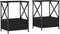 vidaXL - Nachtkastjes - 2 - st - 50x41x65 - cm - bewerkt - hout - zwart