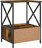 vidaXL - Nachtkastjes - 2 - st - 50x41x65 - cm - bewerkt - hout - gerookt - eikenkleurig