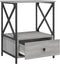 vidaXL - Nachtkastjes - 2 - st - 50x41x65 - cm - bewerkt - hout - grijs - sonoma - eiken