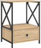 vidaXL - Nachtkastjes - 2 - st - 50x41x65 - cm - bewerkt - hout - sonoma - eikenkleurig