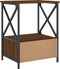 vidaXL - Nachtkastjes - 2 - st - 50x41x65 - cm - bewerkt - hout - bruin - eikenkleur