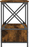 vidaXL - Nachtkastjes - 2 - st - 50x41x65 - cm - bewerkt - hout - gerookt - eikenkleurig