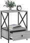 vidaXL - Nachtkastjes - 2 - st - 50x41x65 - cm - bewerkt - hout - grijs - sonoma - eiken
