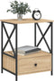 vidaXL - Nachtkastjes - 2 - st - 50x41x65 - cm - bewerkt - hout - sonoma - eikenkleurig