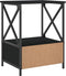 vidaXL - Nachtkastjes - 2 - st - 50x41x65 - cm - bewerkt - hout - zwart