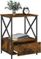 vidaXL - Nachtkastjes - 2 - st - 50x41x65 - cm - bewerkt - hout - gerookt - eikenkleurig