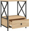 vidaXL - Nachtkastjes - 2 - st - 50x41x65 - cm - bewerkt - hout - sonoma - eikenkleurig