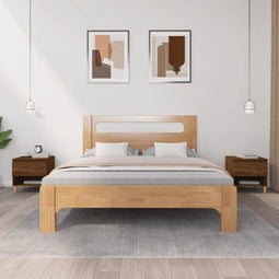vidaXL - Nachtkastjes - 2 - st - 50x46x50 - cm - bewerkt - hout - bruin - eikenkleur