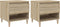 vidaXL - Nachtkastjes - 2 - st - 50x46x50 - cm - bewerkt - hout - sonoma - eikenkleurig