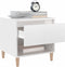 vidaXL - Nachtkastjes - 2 - st - 50x46x50 - cm - bewerkt - hout - hoogglans - wit