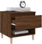 vidaXL - Nachtkastjes - 2 - st - 50x46x50 - cm - bewerkt - hout - bruin - eikenkleur