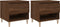 vidaXL - Nachtkastjes - 2 - st - 50x46x50 - cm - bewerkt - hout - bruin - eikenkleur