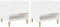 vidaXL - Nachtkastjes - 2 - st - 50x46x50 - cm - bewerkt - hout - wit