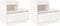 vidaXL - Nachtkastjes - 2 - st - 60x34x51 - cm - massief - grenenhout - wit